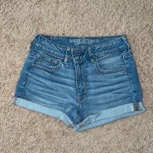 American Eagle hi-rise super stretch jean shorts